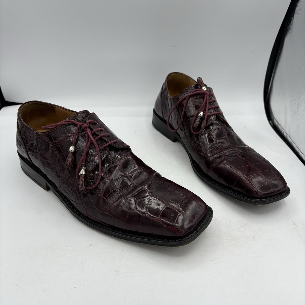 David Eden Dress‎ Shoes Mens Size 11 Red Burgundy Handmade